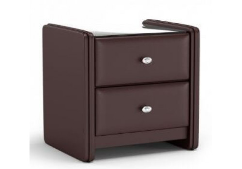 Тумба прикроватная Этна teos dark brown/стекло