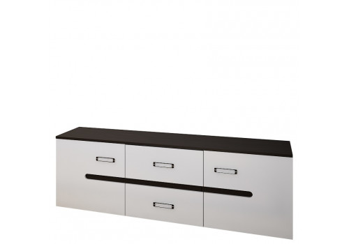 Вега тумба под TV (венге-белый глянец)