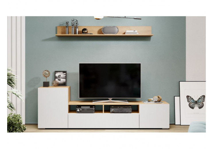 Гостиная Сильвия тип 2 (дуб крафт золотой/белый)