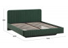 Кровать без ПМ «Шелли» Тип 1 (без подъемного механизма) Велюр Confetti Deep forest