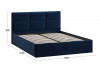 Кровать с ПМ «Стелла» Тип 1 с заглушиной Микровелюр Wellmart Blue