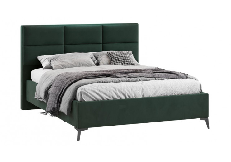 Кровать с ПМ «Делана» (с подъемным механизмом) Велюр Confetti Deep forest
