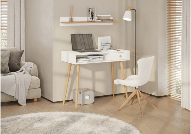 Стол письменный с ящиком и открытой нишей Артикул: 6-01101